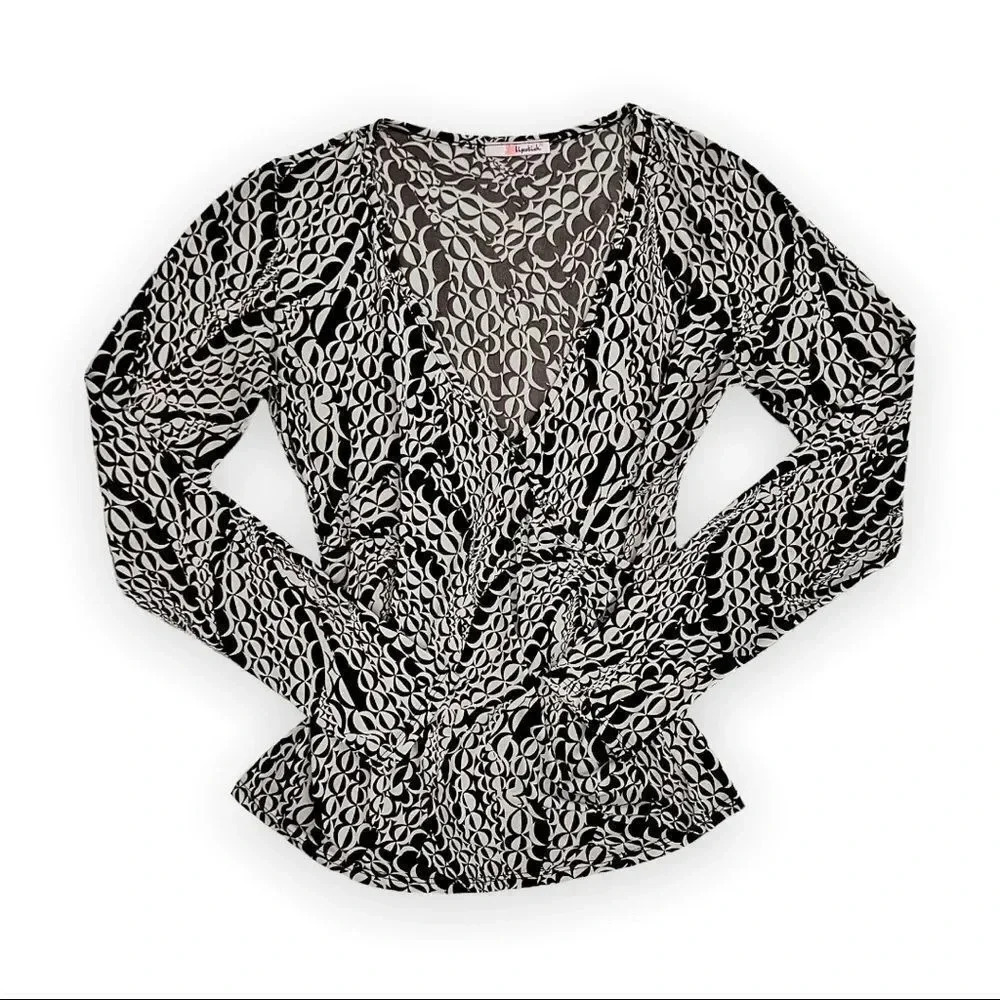 Vintage‎ Y2K Wrap Blouse